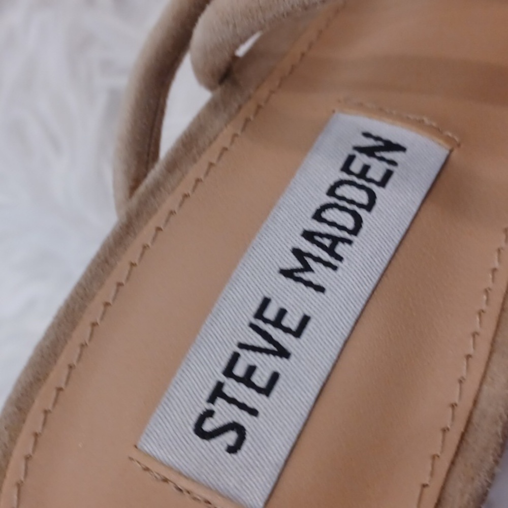 NEW Steve Madden® Udell Cork Wedge Sandals, Tan, Size 9, 9.5 & 10 👠 - Picture 10 of 12